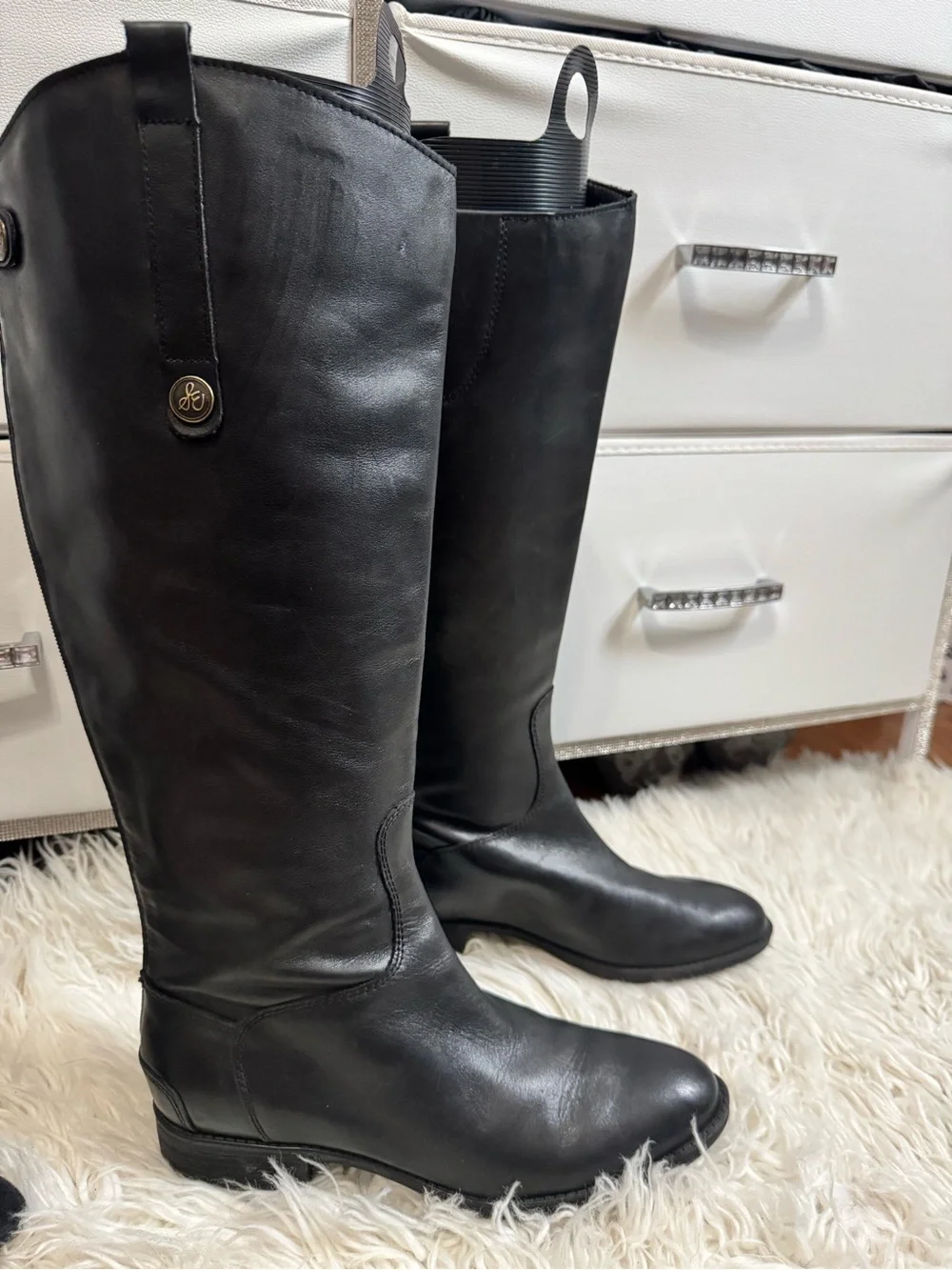 Sam Edelman penny 2 black leather riding boots size 8 women’s